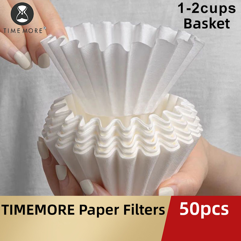 Coffee Tea Paper Cups - TIMEMORE 1-2 copos cesta filtro de