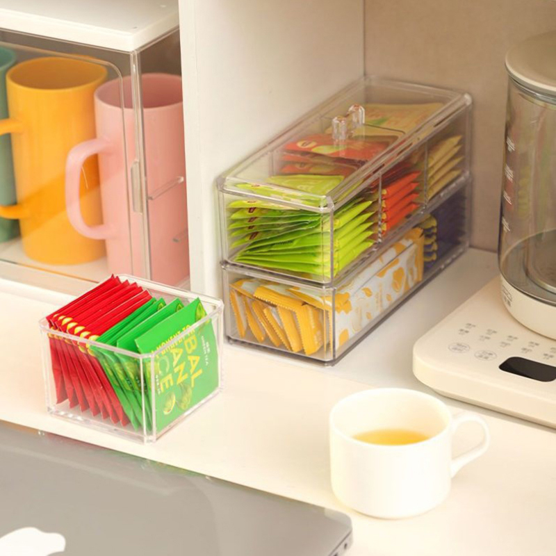 Coffee Tea Sugar Container Set - Latas de lixo transparentes com tampa,