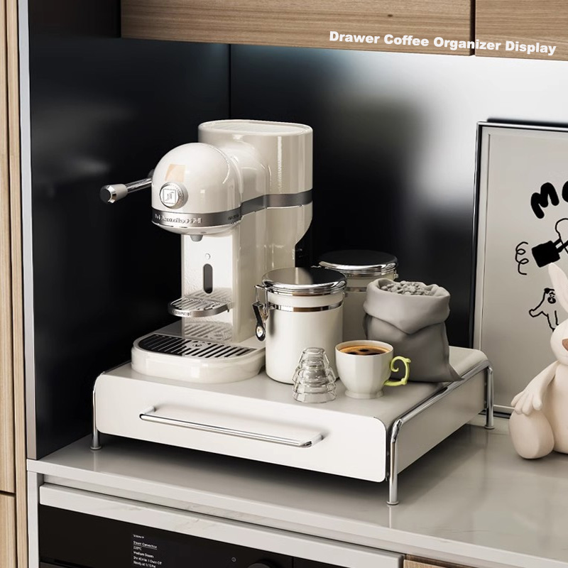 Coffee Tea Drawer Organizer - Organizador de café, base para máquina