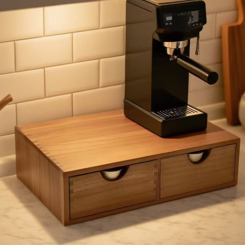 Coffee Tea Drawer Organizer - Base minimalista para máquina de café