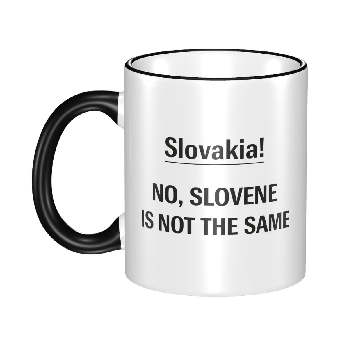 Coffee Tea Jokes - Caneca Engraçada de Geografia: Eslováquia vs.