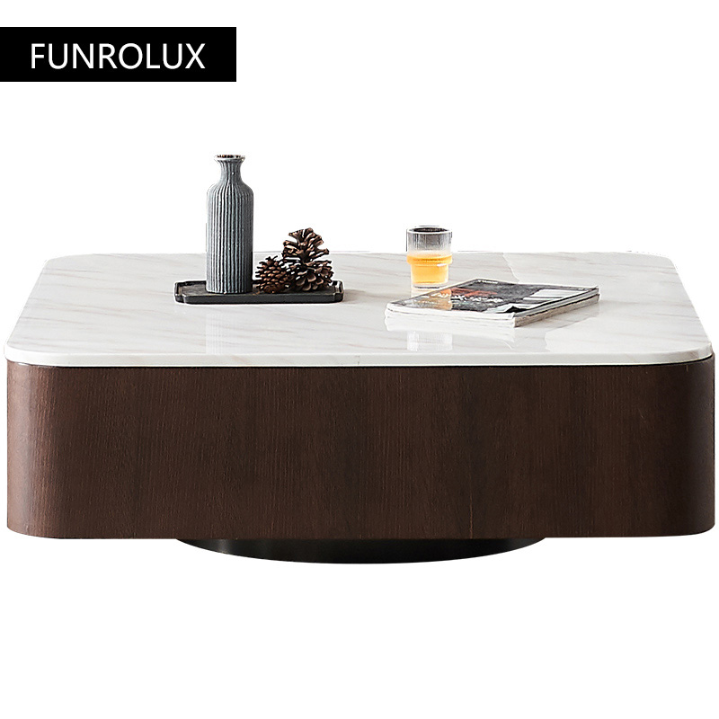 Coffee Tea Unit - Mesa de centro moderna quadrada de