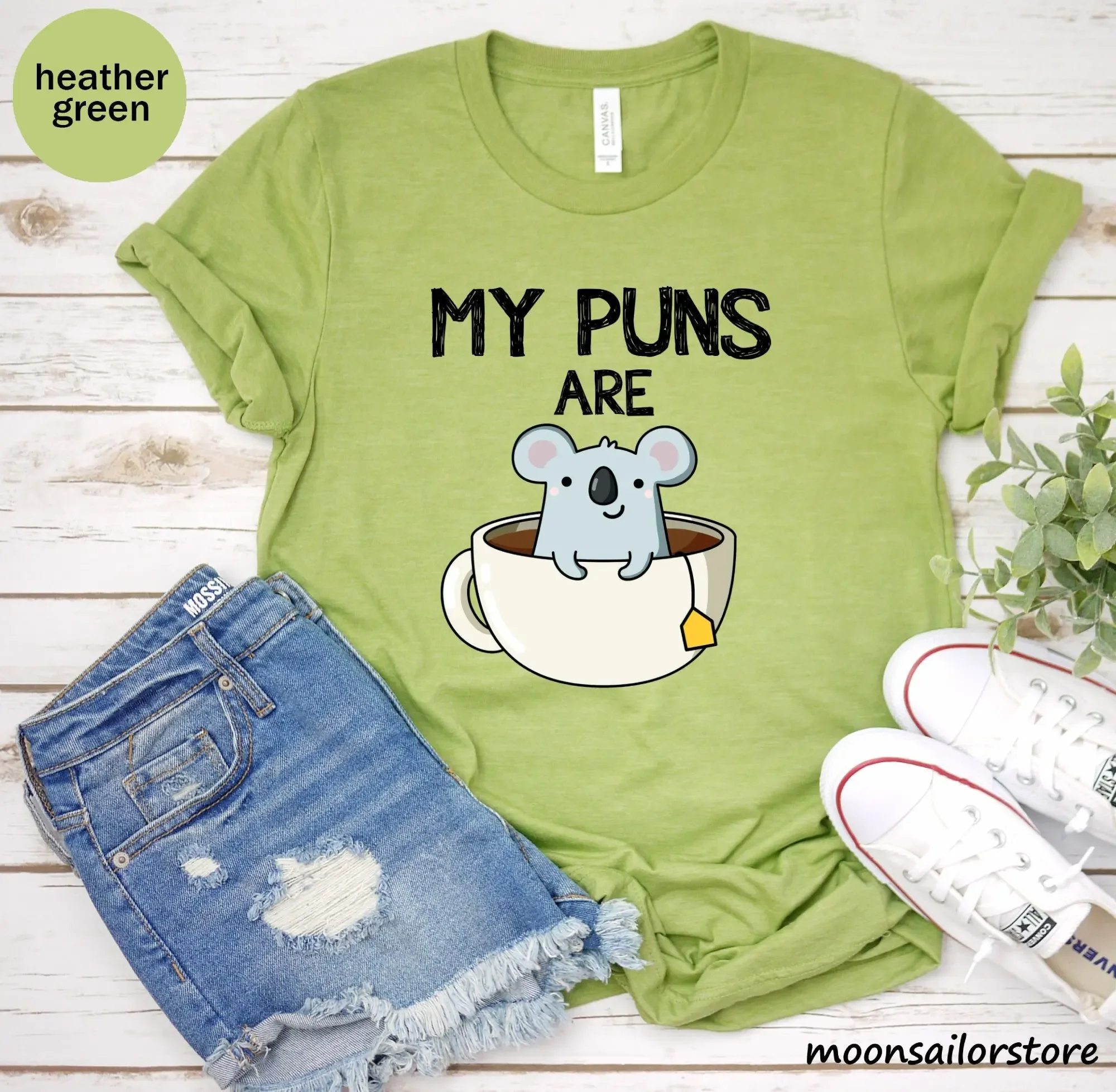 Coffee Tea Jokes - Camiseta My Puns Are Koala Tea: