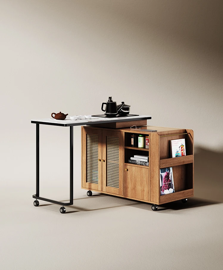 Coffee Tea Unit - Mesa de chá de madeira maciça