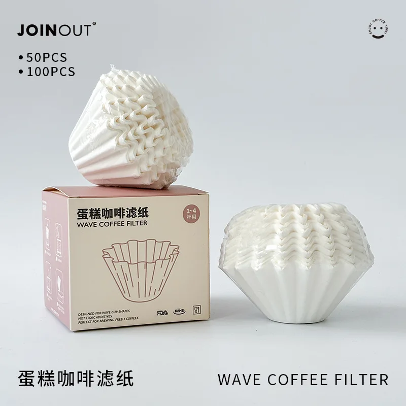 Coffee Tea Paper Cups - 50/100 pces filtros de café feitos
