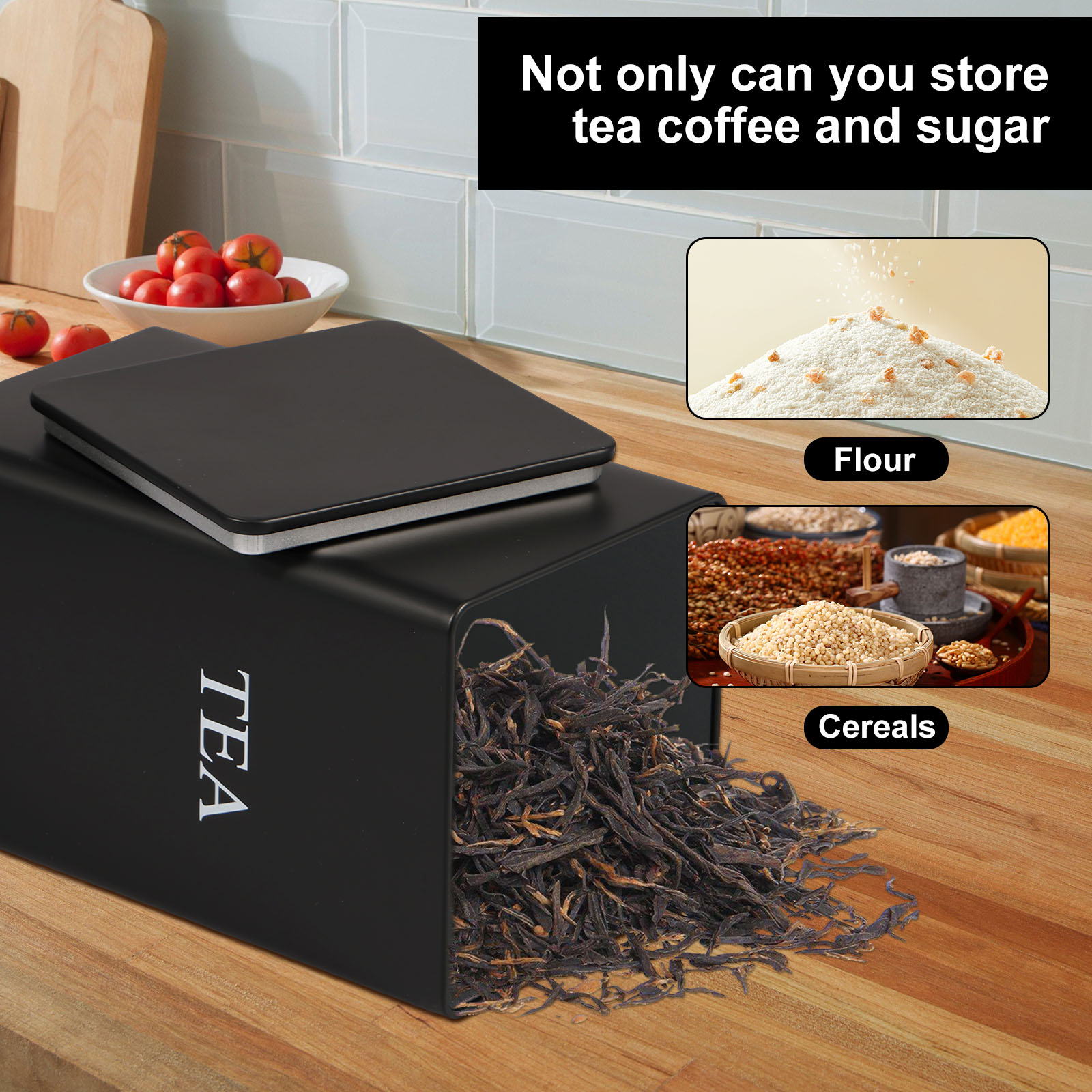 3 pçs caixas de armazenamento  - Coffee Tea Sugar Container Set avaliação e preço