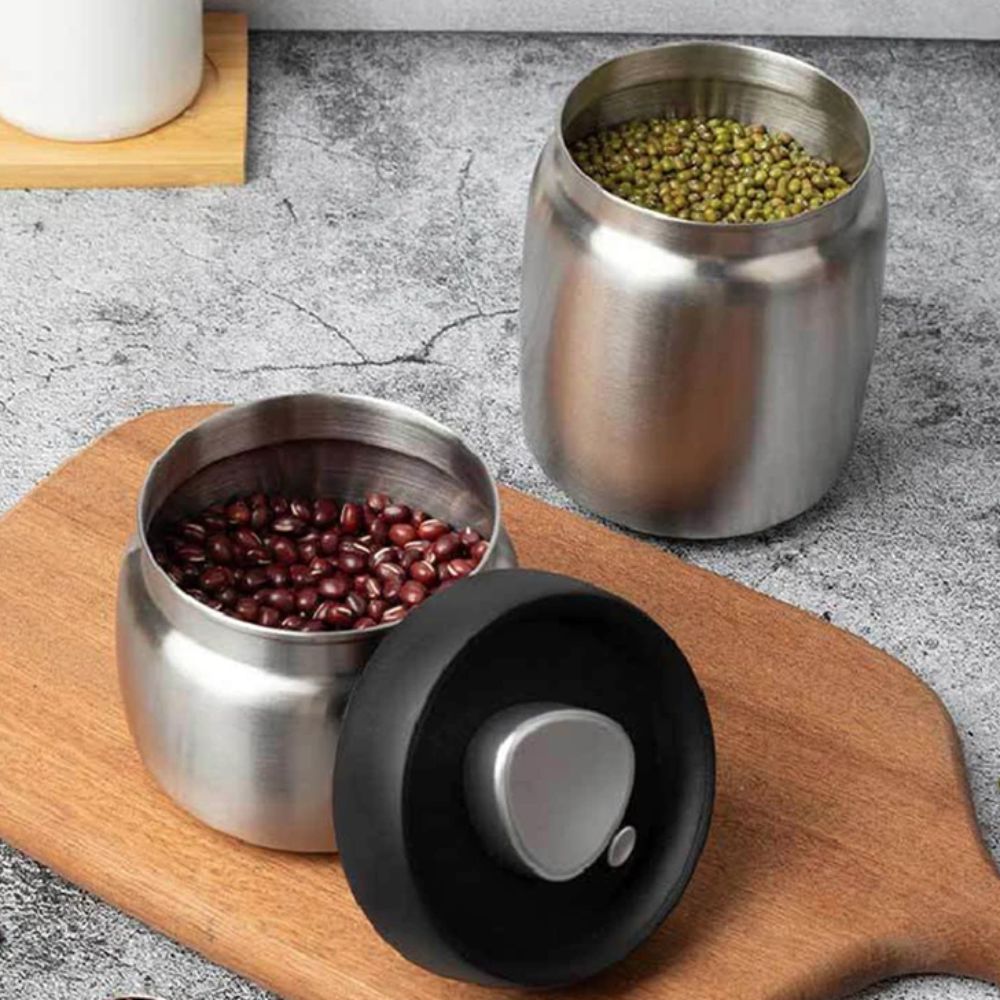 Jarra de Aço Inoxidável 304 pa - Coffee Tea And Sugar Canisters avaliação e preço