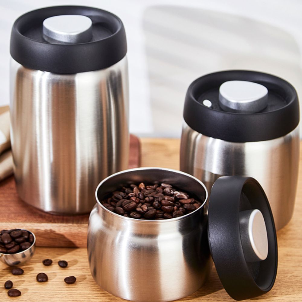 Jarra de Aço Inoxidável 304 pa - Coffee Tea And Sugar Canisters avaliação e preço