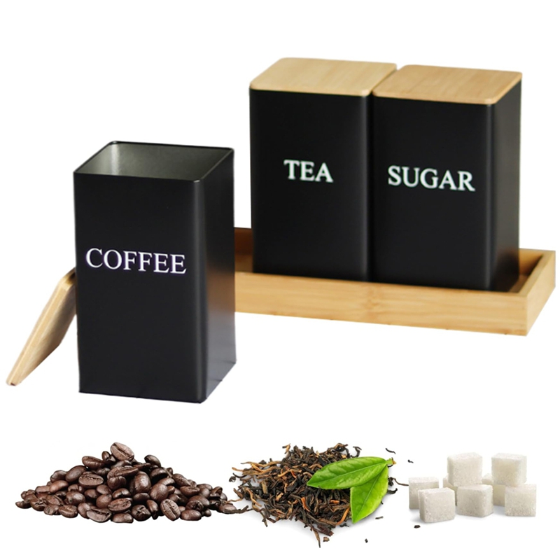 Conjunto de 3 Peças: Potes de  - Coffee Tea Sugar Container Set avaliação e preço