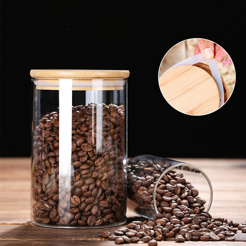 Frascos de vidro para armazena - Coffee Tea Bean Leaf avaliação e preço