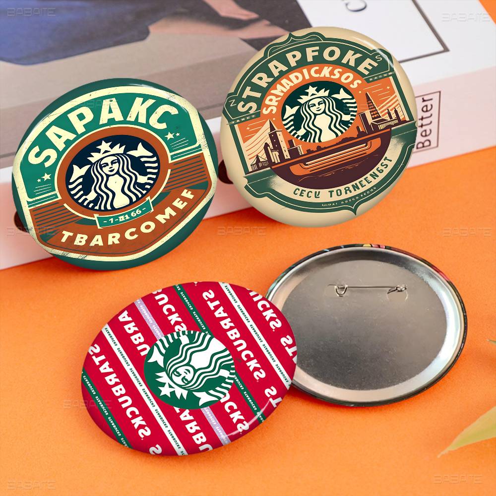 Broche de Metal Personalizado  - Coffee Tea Logo avaliação e preço
