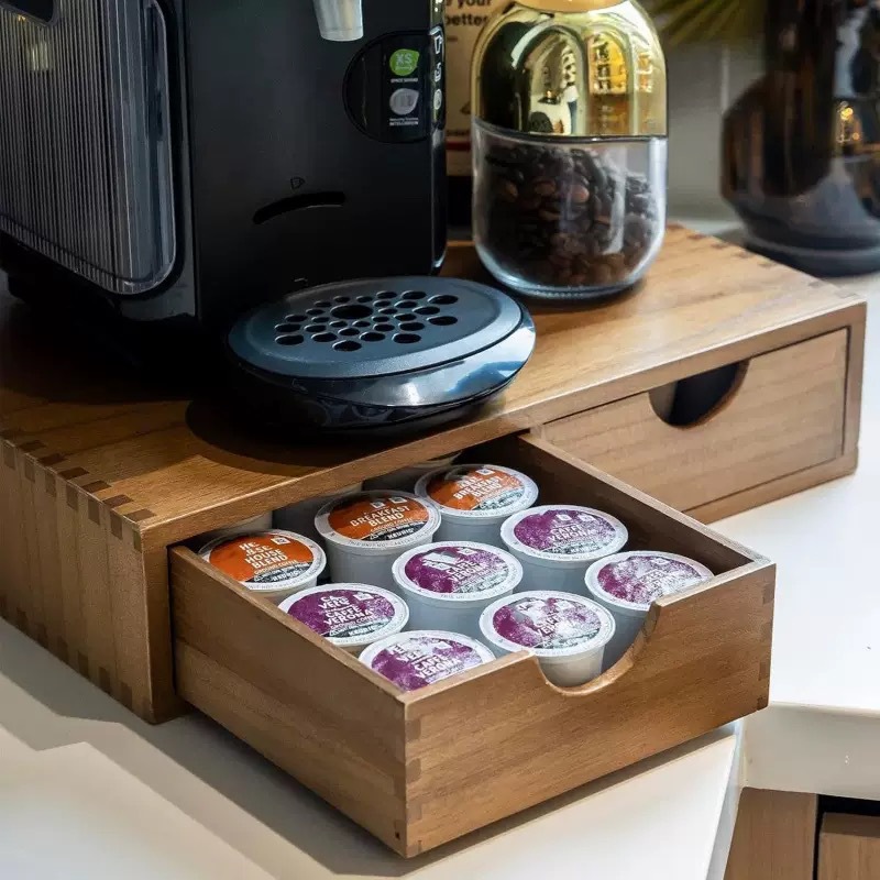 Base minimalista para máquina  - Coffee Tea Drawer Organizer avaliação e preço