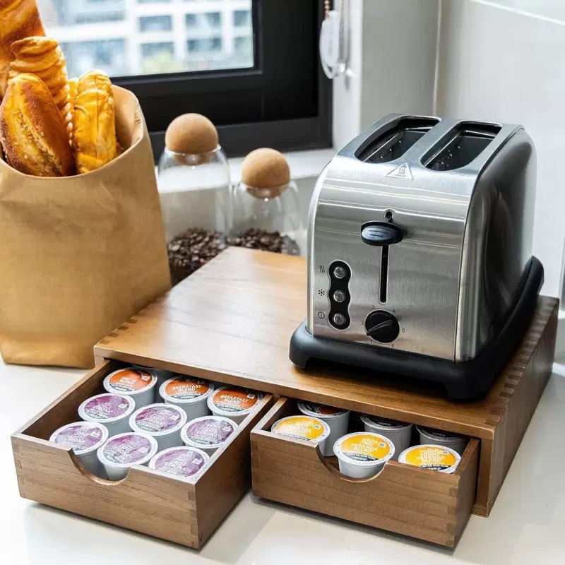 Base minimalista para máquina  - Coffee Tea Drawer Organizer avaliação e preço