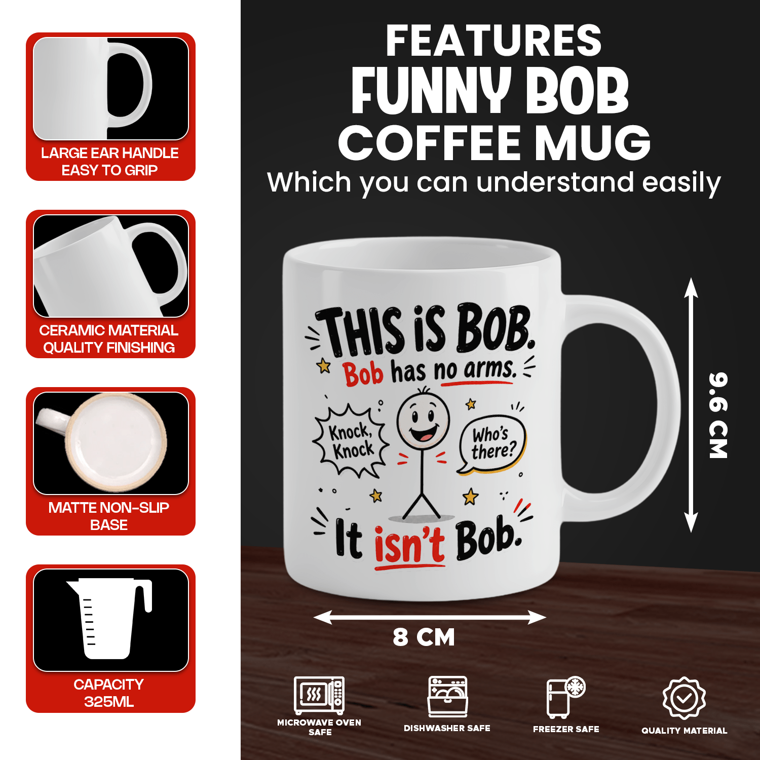 Caneca de Café de Cerâmica Bra - Coffee Tea Jokes avaliação e preço
