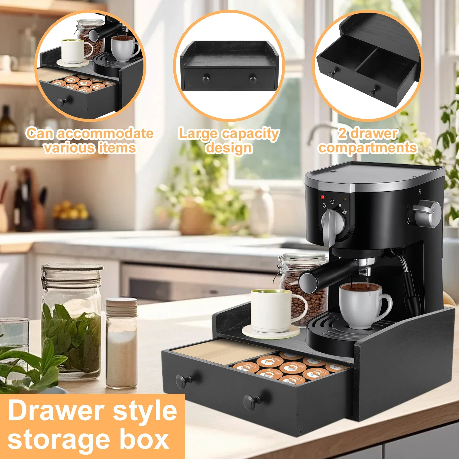 Gaveta de Base para Máquina de - Coffee Tea Drawer Organizer avaliação e preço