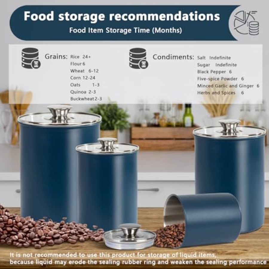 Conjunto de 4 Recipientes de A - Coffee Tea Sugar Container Set avaliação e preço