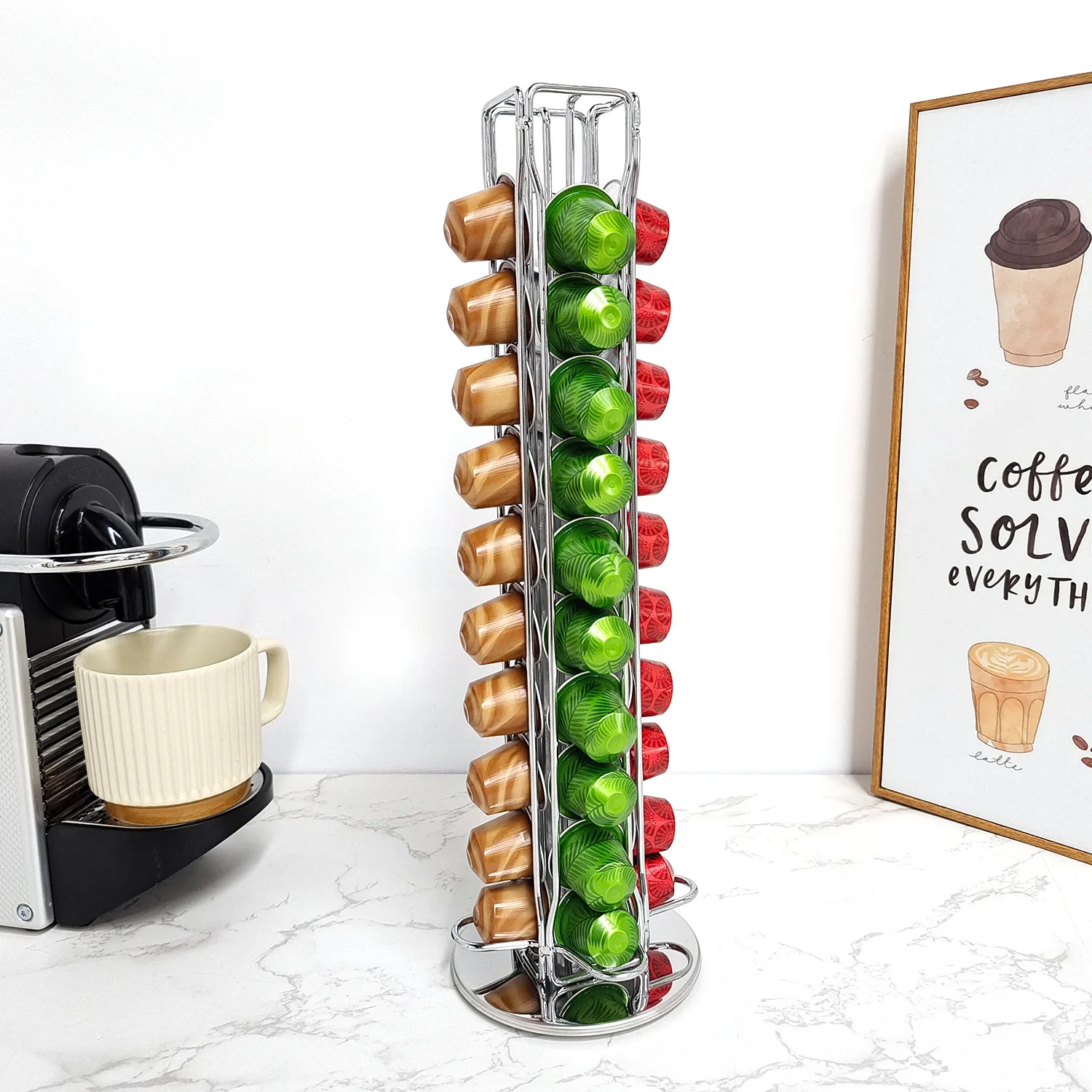 1pc 40 cápsulas de café nespre - Coffee Capsule Holder avaliação e preço