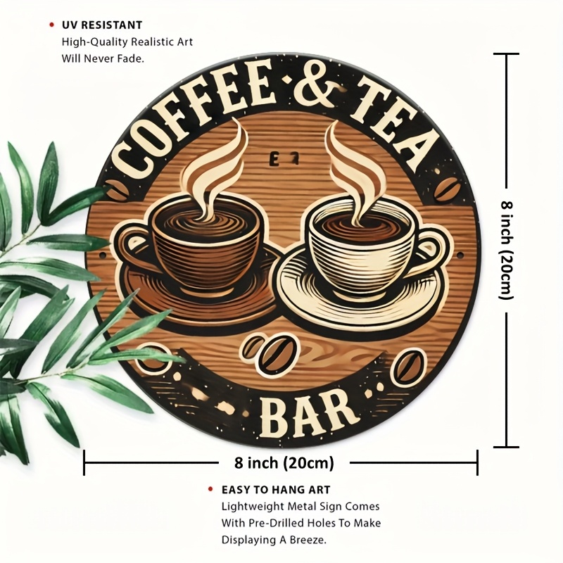 [2D Flat] Sinalização de alumí - Coffee Tea Logo avaliação e preço