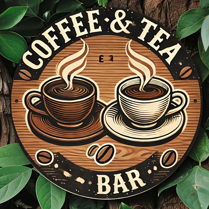 [2D Flat] Sinalização de alumí - Coffee Tea Logo avaliação e preço