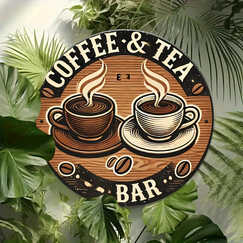 [2D Flat] Sinalização de alumí - Coffee Tea Logo avaliação e preço