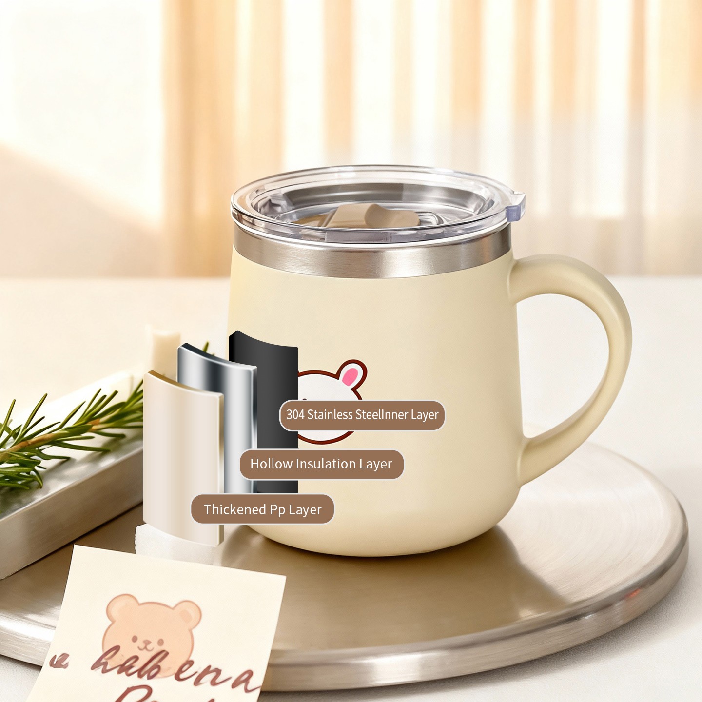 Copo de Café Cartoon de 430ML  - Coffee Tea Warmer avaliação e preço