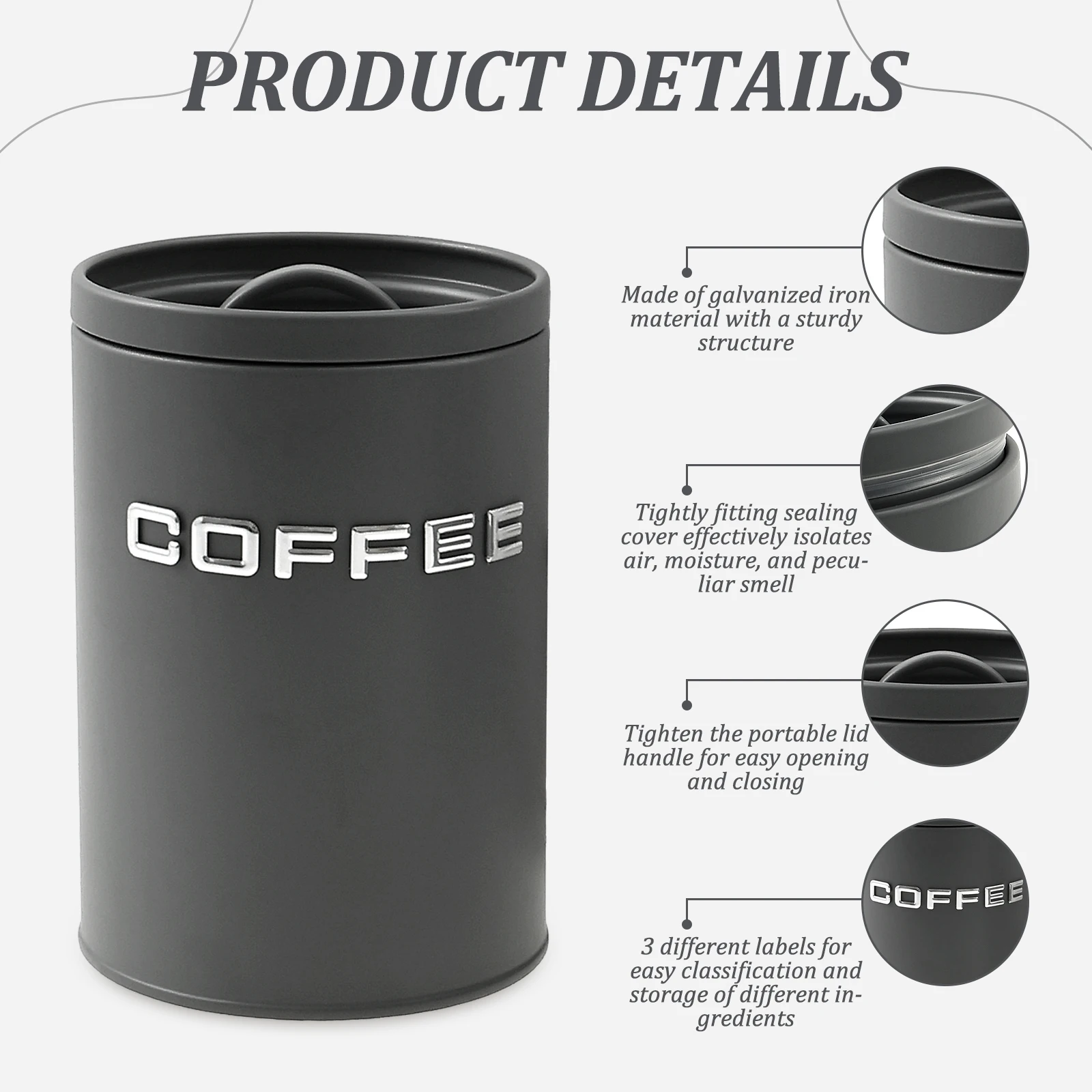 3 pçs chá café açúcar vasilha  - Coffee Tea Sugar Container Set avaliação e preço