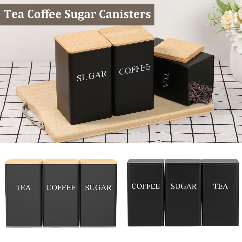 Jarra de armazenamento de grão - Coffee Tea Sugar Container Set avaliação e preço