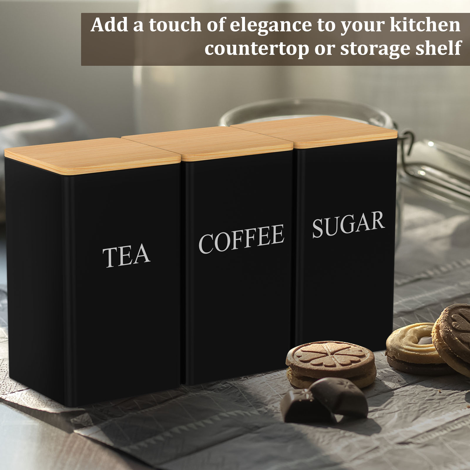 Jarra de armazenamento de grão - Coffee Tea Sugar Container Set avaliação e preço