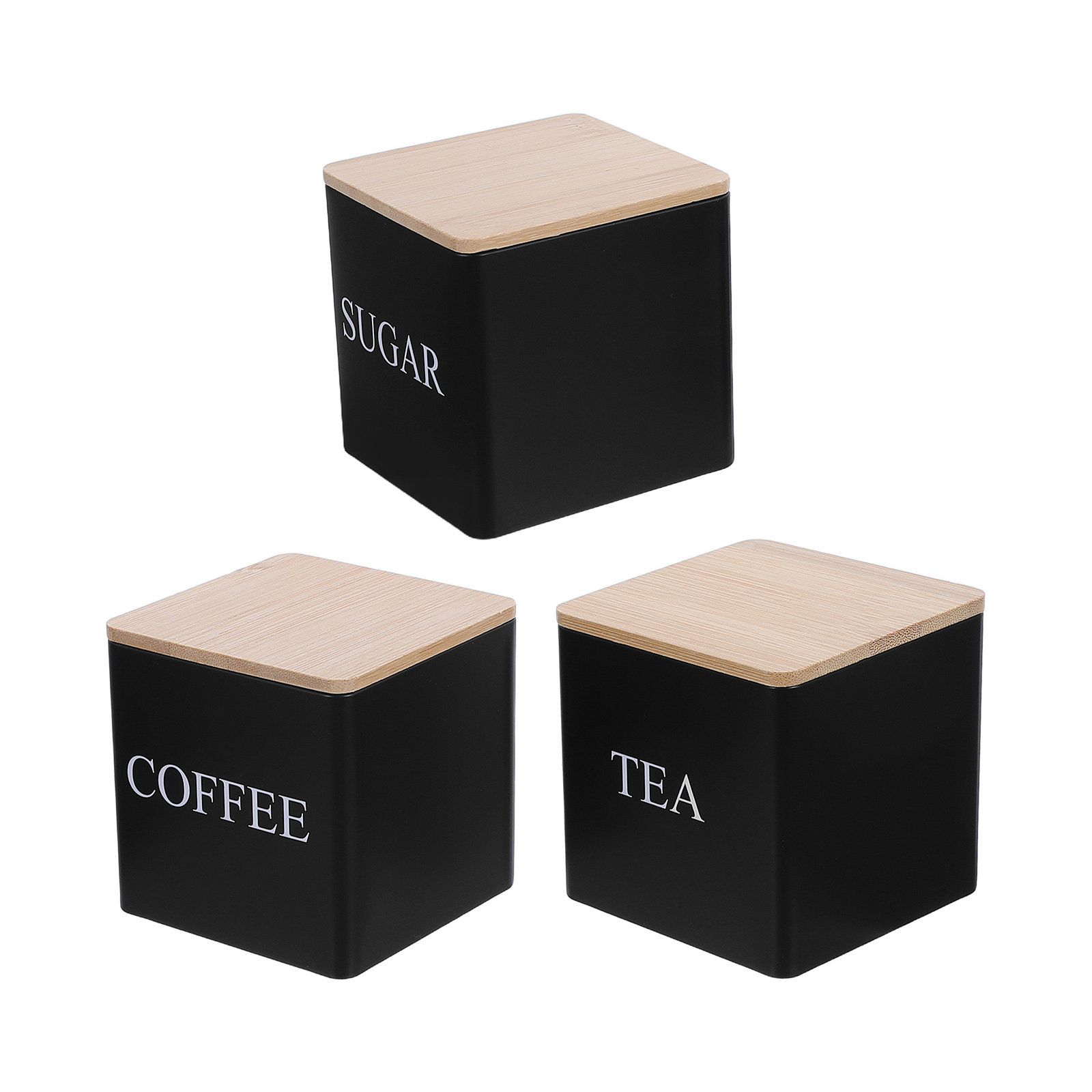 Conjunto de 3 Latas de Metal p - Coffee Tea Sugar Container Set avaliação e preço